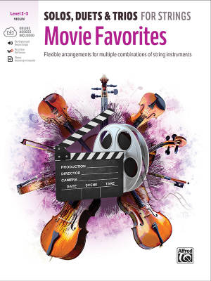 Alfred Publishing - Solos, Duets & Trios for Strings: Movie Favorites - Galliford - Violin - Book/Media Online