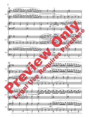 You\'ll Be Back (from the Broadway musical Hamilton) - Miranda/Bober - Piano Quartet (2 Pianos, 8 Hands) - Sheet Music