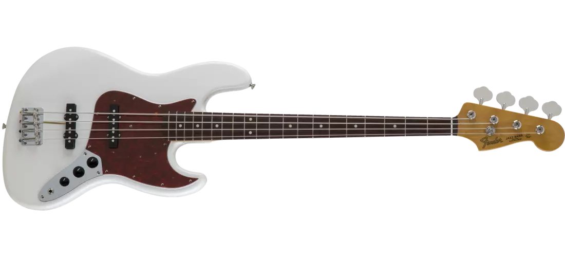 J-Bass Traditional 60\'s avec étui souple, fabriquée au Japon - Arctic White
