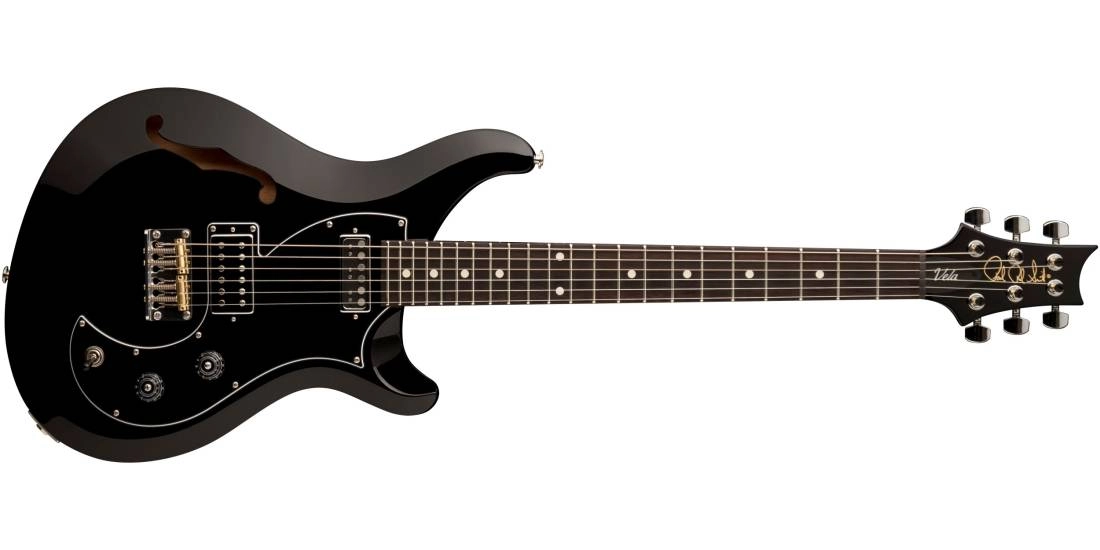 S2 Vela Semi-Hollow Body Electric Guitar - Black