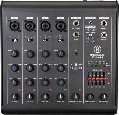 M200-BT 6-Channel, 800W Portable PA System