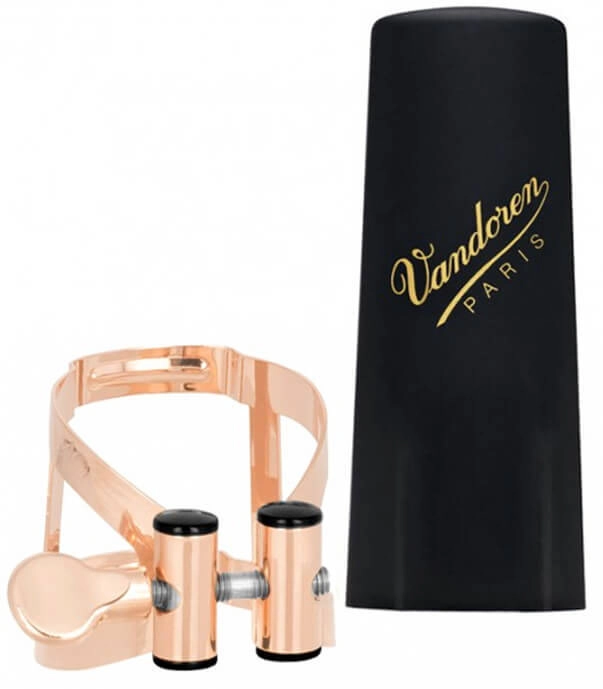 M|O Alto Saxophone Ligature with Plastic Cap - Pink Gold