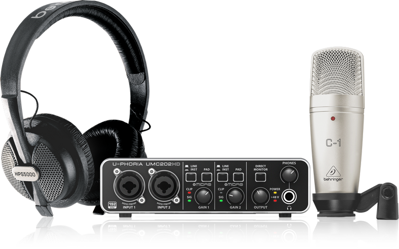 U-PHORIA STUDIO PRO Complete Recording Bundle w/HD Audio Interface