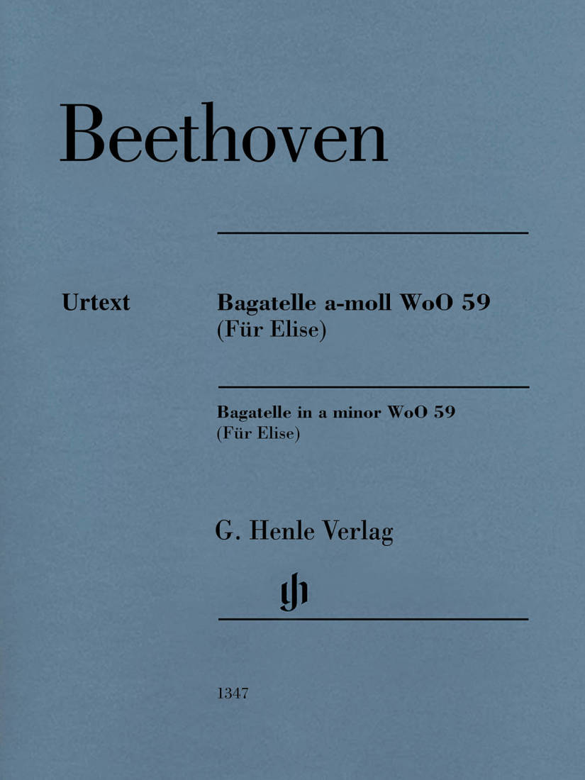 Bagatelle in a minor WoO 59 (Fur Elise) (Revised Edition) - Beethoven /Biermann /Koenen - Piano - Sheet Music