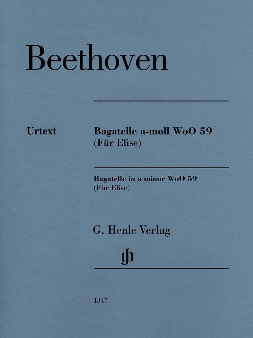 Bagatelle in a minor WoO 59 (Fur Elise) (Revised Edition) - Beethoven /Biermann /Koenen - Piano - Sheet Music