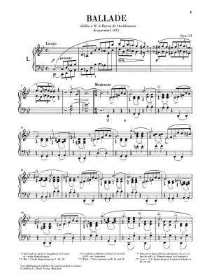 Ballades - Chopin /Mullemann /Theopold - Piano - Livre