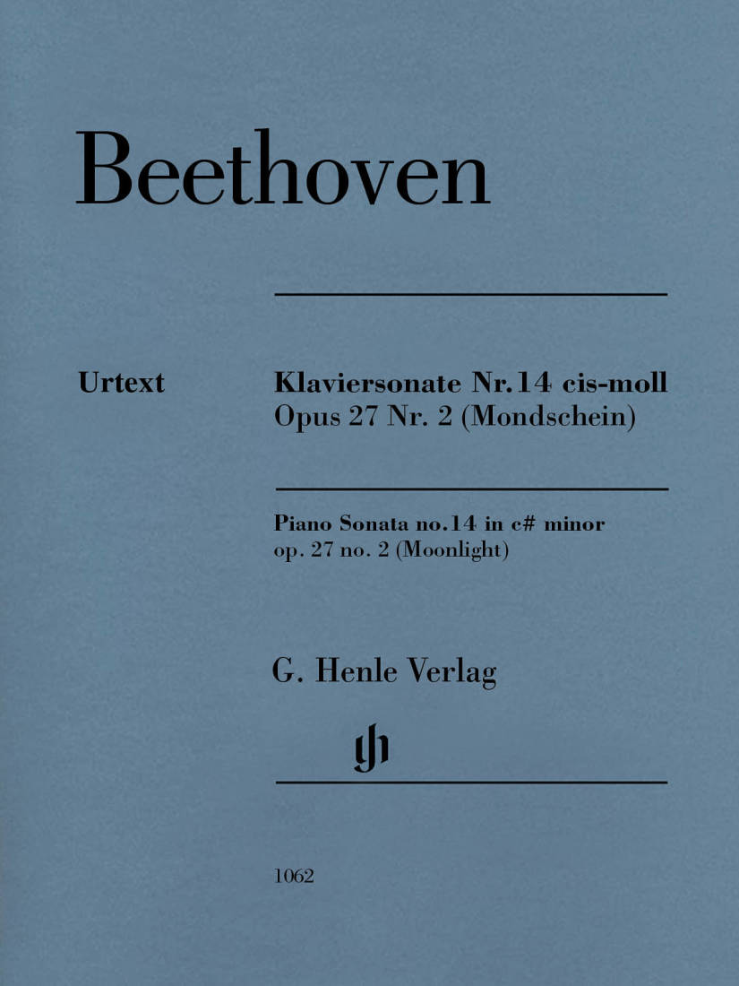 Piano Sonata no. 14 c sharp minor op. 27 no. 2 (Moonlight) - Beethoven/Gertsch/Perahia - Piano - Sheet Music