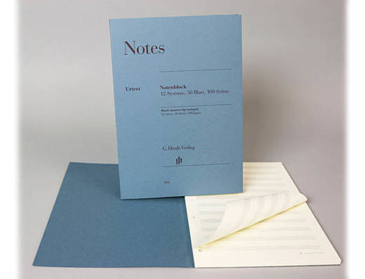 Notes: Music Manuscript Notepad of 12-Stave Manuscript Paper