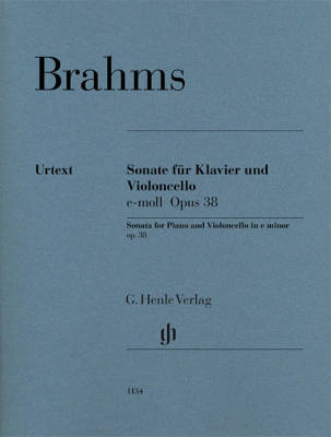 G. Henle Verlag - Violoncello Sonata e minor op. 38 - Brahms/Voss/Behr - Cello/Piano - Book