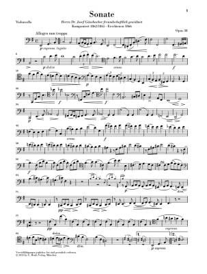 Violoncello Sonata e minor op. 38 - Brahms/Voss/Behr - Cello/Piano - Book