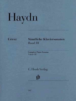 G. Henle Verlag - Complete Piano Sonatas, Volume III - Haydn/Feder/Theopold - Piano - Book