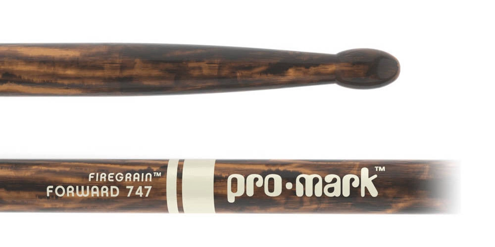 Classic 747 FireGrain Wood Tip Hickory Drumsticks