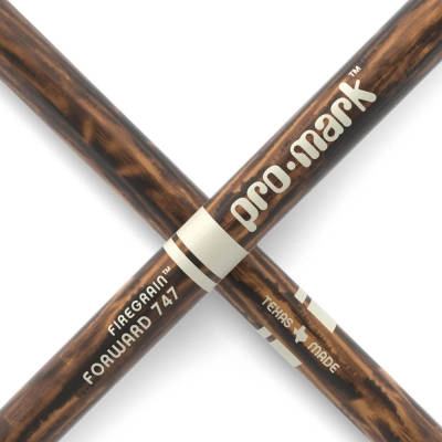 Classic 747 FireGrain Wood Tip Hickory Drumsticks