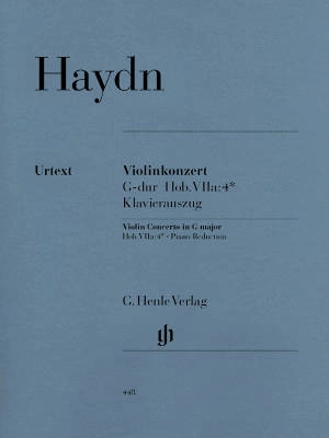 Violin Concerto G major Hob. VIIa:4* - Haydn /Thomas /Lohmann - Violin/Piano - Sheet Music