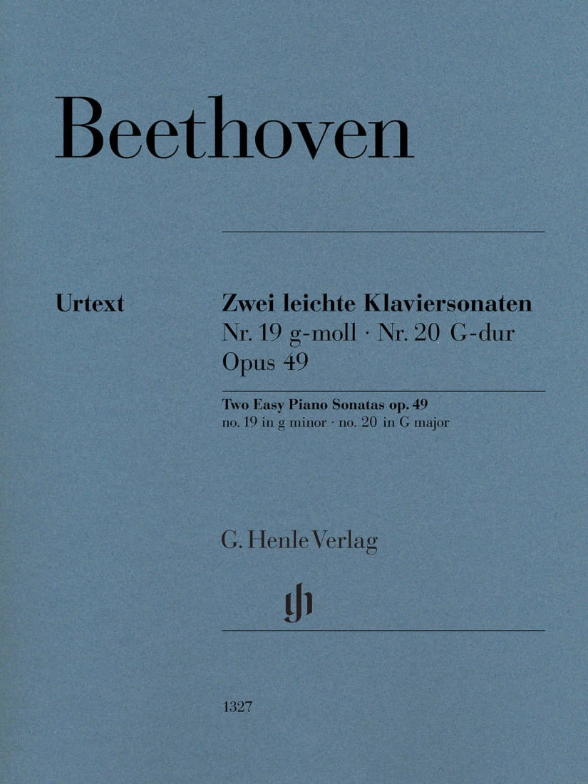 Two Easy Piano Sonatas nos. 19 and 20, op. 49 - Beethoven/Gertsch/Perahia - Piano - Sheet Music