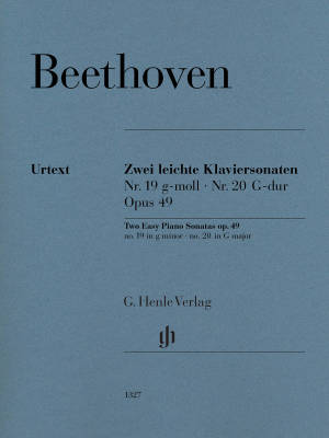 G. Henle Verlag - Two Easy Piano Sonatas nos. 19 and 20, op. 49 - Beethoven/Gertsch/Perahia - Piano - Sheet Music
