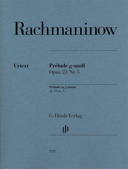Prelude g minor op. 23 no. 5 - Rachmaninoff /Rahmer /Hamelin - Piano - Sheet Music