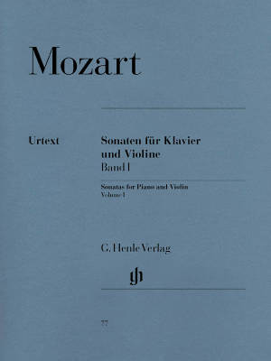G. Henle Verlag - Violin Sonatas, Volume I - Mozart/Seiffert/Rohrig - Violin/Piano - Book