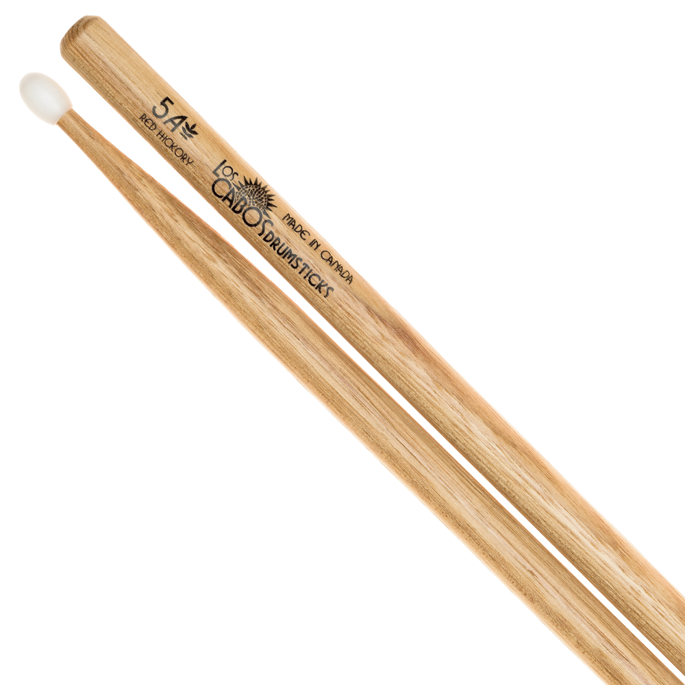 Red Hickory Nylon-Tipped 5A Drumstick