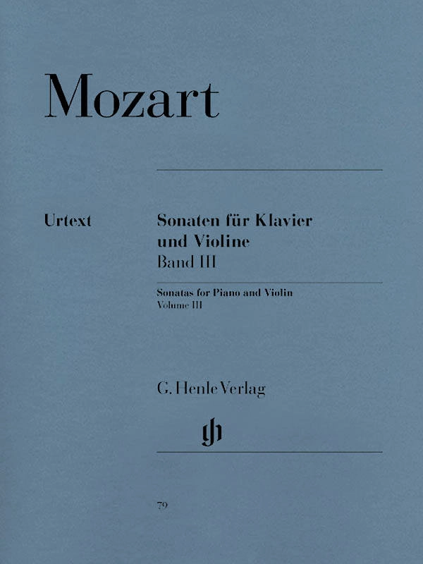 Violin Sonatas, Volume III - Mozart/Seiffert/Rohrig - Violin/Piano - Book