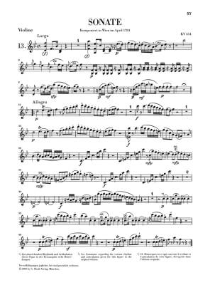 Violin Sonatas, Volume III - Mozart/Seiffert/Rohrig - Violin/Piano - Book