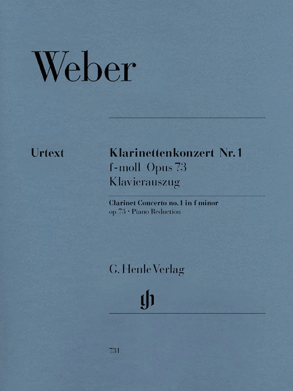 Clarinet Concerto no. 1 f minor op. 73 - Weber/Gertsch - Clarinet/Piano - Sheet Music