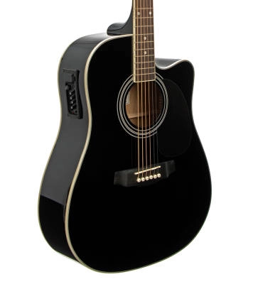 Acoustic/Electric Steel String Guitar - Black