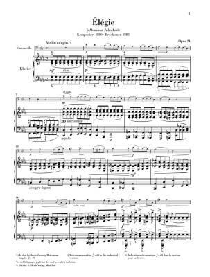 Elegie op. 24 for Violoncello and Piano - Faure/Monnier/Geringas - Sheet Music