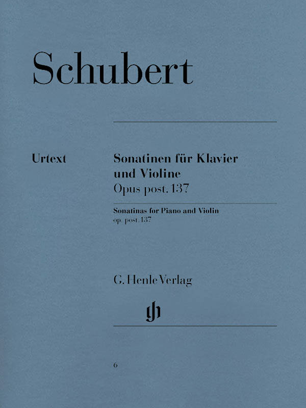 Violin Sonatinas op. post. 137 - Schubert/Henle/Rohrig - Violin/Piano - Book