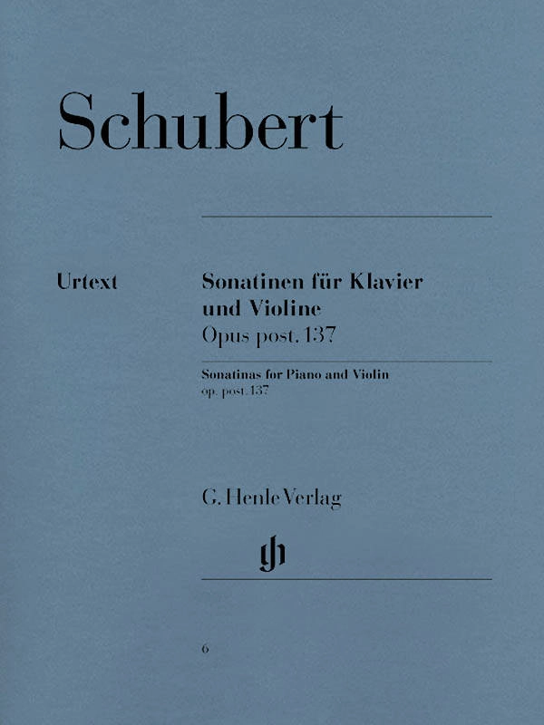 Violin Sonatinas op. post. 137 - Schubert/Henle/Rohrig - Violin/Piano - Book