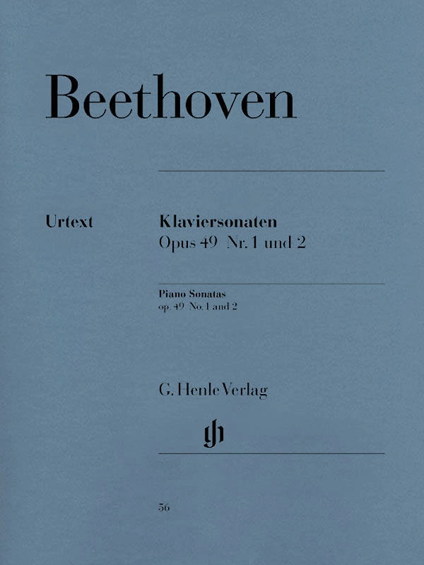 2 Easy Piano Sonatas g minor no. 19 and G major no. 20 op. 49 - Beethoven/Wallner - Piano - Sheet Music