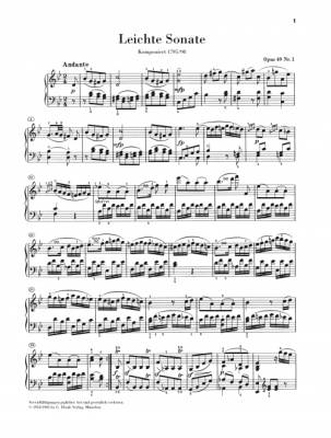2 Easy Piano Sonatas g minor no. 19 and G major no. 20 op. 49 - Beethoven/Wallner - Piano - Sheet Music