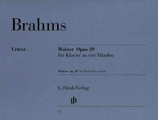 G. Henle Verlag - Waltzes op. 39 - Brahms/Georgii - Piano Duet (1 Piano, 4 Hands) - Book