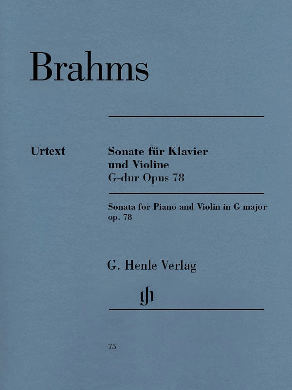 Violin Sonata G major op. 78 - Brahms/Hiekel/Rohrig - Violin/Piano - Book