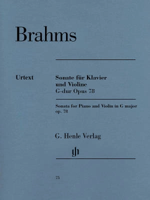 G. Henle Verlag - Violin Sonata G major op. 78 - Brahms/Hiekel/Rohrig - Violin/Piano - Book