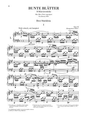 Coloured Leaves (Bunte Blatter) op. 99 - Schumann /Boetticher /Lampe - Piano - Book
