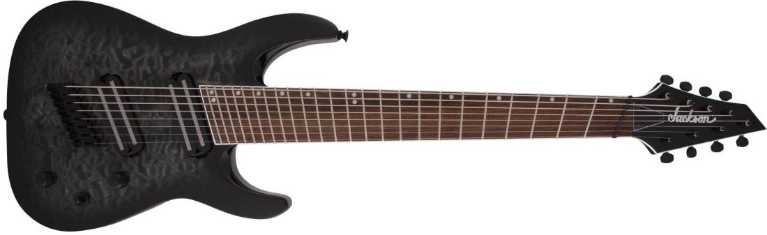 X Series Soloist Arch Top SLATX8Q MS, Laurel Fingerboard, Multi-Scale - Transparent Black Burst