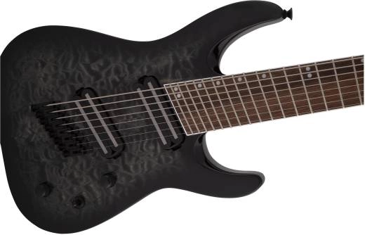 X Series Soloist Arch Top SLATX8Q MS, Laurel Fingerboard, Multi-Scale - Transparent Black Burst