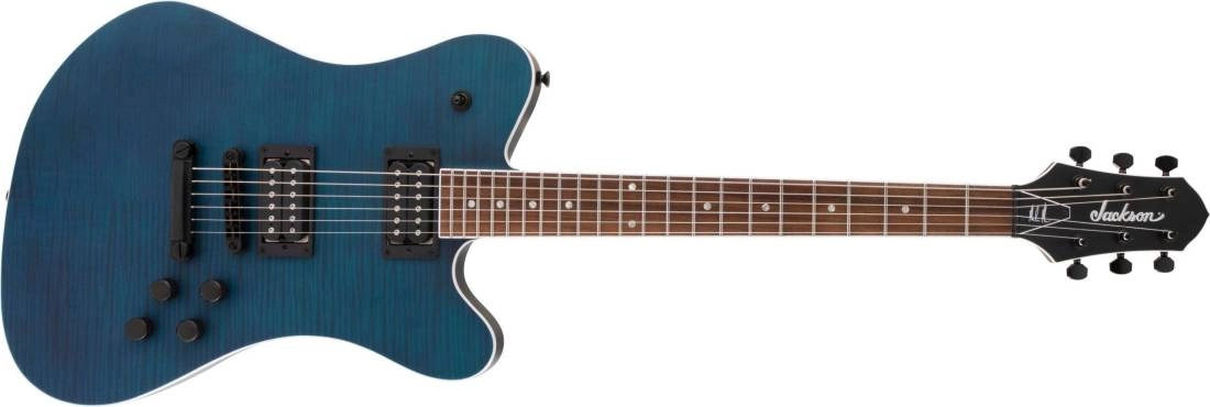 X Series Signature Mark Morton Dominion DX2FM, Laurel Fingerboard - Satin Transparent Blue