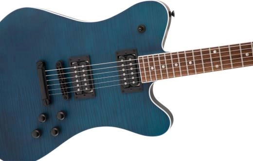 X Series Signature Mark Morton Dominion DX2FM, Laurel Fingerboard - Satin Transparent Blue