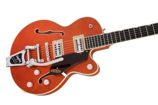 G6659T Players Edition Broadkaster Jr. Center Block Single-Cut with String-Thru Bigsby, Ebony Fingerboard - Roundup Orange