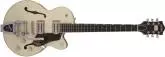 Gretsch Guitars - G6659T Players Edition Broadkaster Jr. Center Block Single-Cut with String-Thru Bigsby, Ebony Fingerboard - Two-Tone Lotus Ivory\/Walnut Stain
