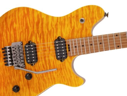 Wolfgang WG Standard QM, Baked Maple Fingerboard - Transparent Amber