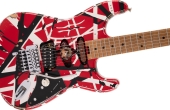 EVH Striped Series Frankie, Maple Fingerboard - Red/White/Black Relic