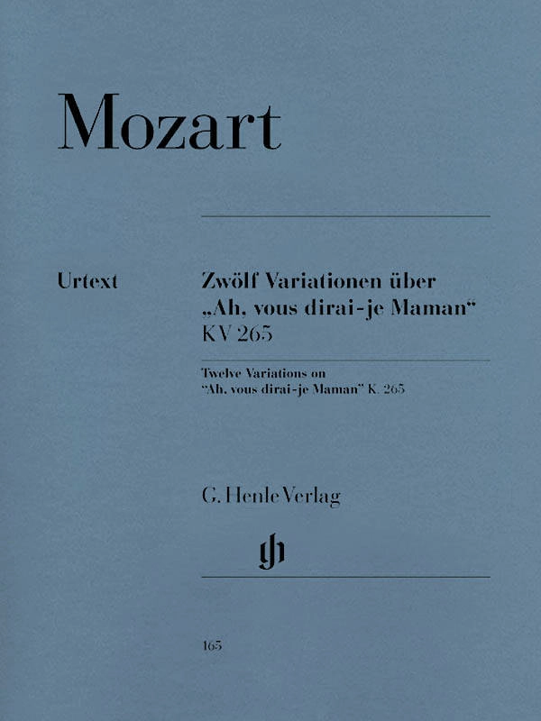 12 Variations on \'\'Ah, vous dirai-je Maman\'\' K. 265 - Mozart/Zimmermann - Piano - Book