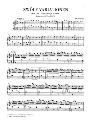 12 Variations on \'\'Ah, vous dirai-je Maman\'\' K. 265 - Mozart/Zimmermann - Piano - Book