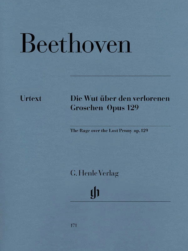 Alla Ingharese quasi un Capriccio G major op. 129 (The Rage over the Lost Penny) - Beethoven /Irmer /Lampe - Piano - Sheet Music