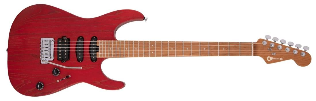 Pro-Mod DK24 HSS 2PT CM Ash, Caramelized Maple Fingerboard - Red Ash