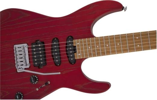 Pro-Mod DK24 HSS 2PT CM Ash, Caramelized Maple Fingerboard - Red Ash