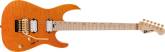 Charvel Guitars - Pro-Mod DK24 HH FR M Mahogany with Quilt Maple, Maple Fingerboard - Dark Amber